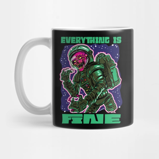 Everything is Fine Zombie Astronaut by eShirtLabs